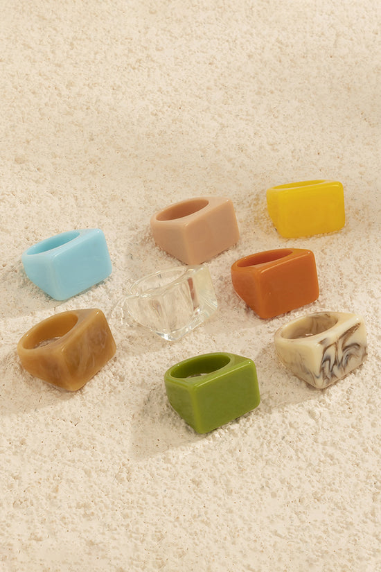 Modern Square Statement Ring