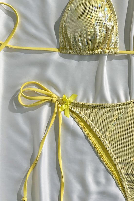 Shimmer Tie-Up Bikini Set