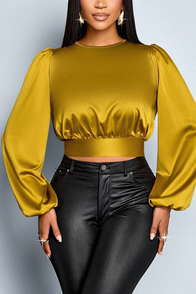 Leopard Open-Back Tie Blouse
