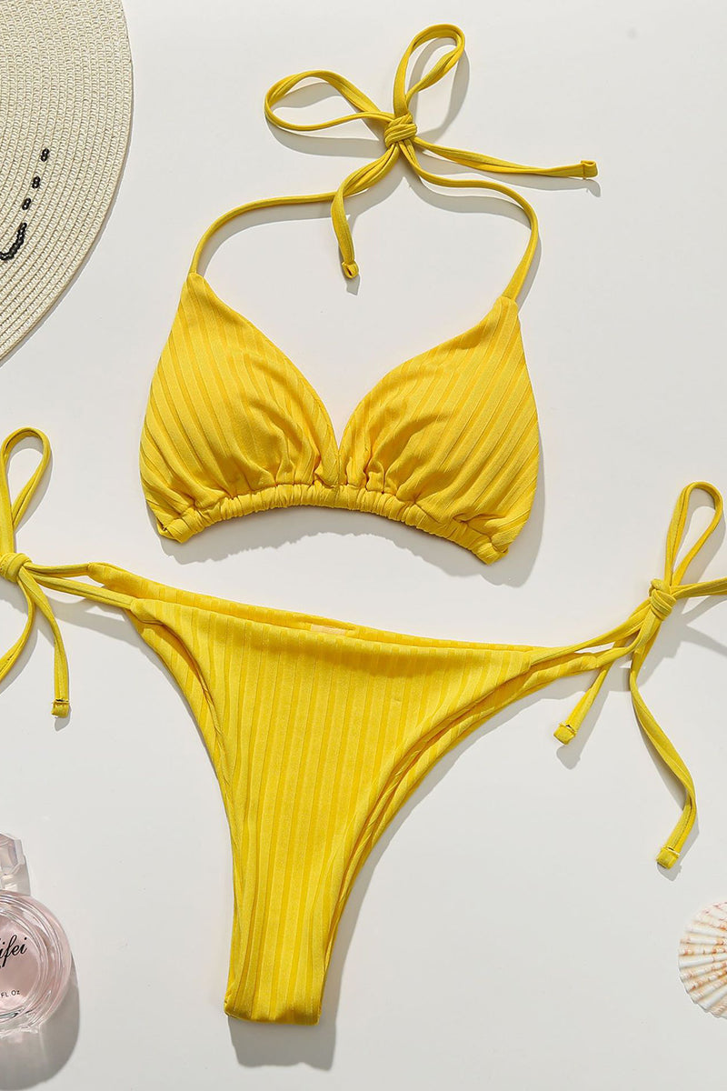 Strappy Triangle Bikini Set