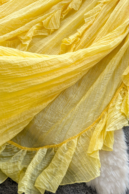 Ruffled Sleeveless Casual Dress