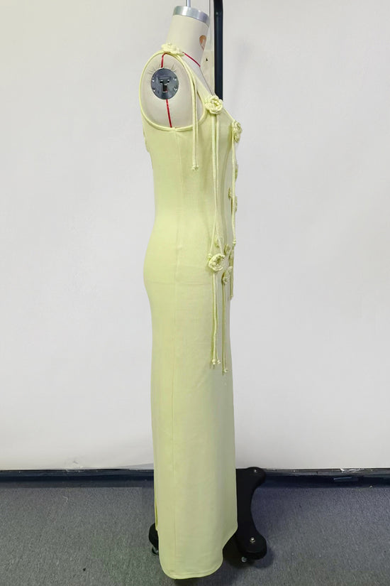 Floral Sleeveless Bodycon Dress