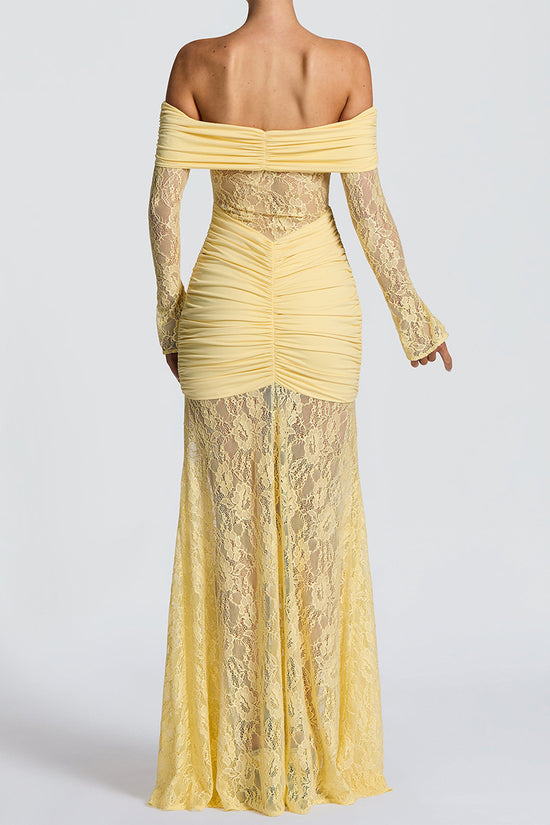 Off-Shoulder Lace Bodycon Dress