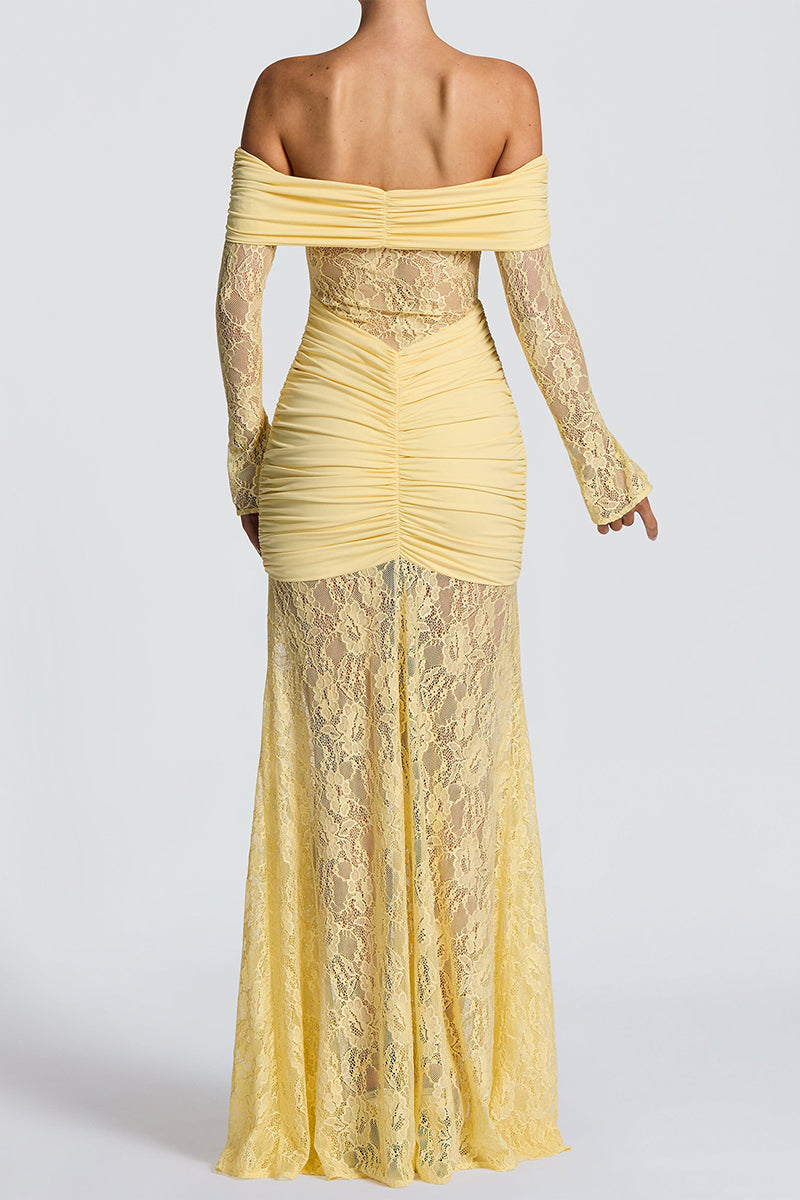 Off-Shoulder Lace Bodycon Dress