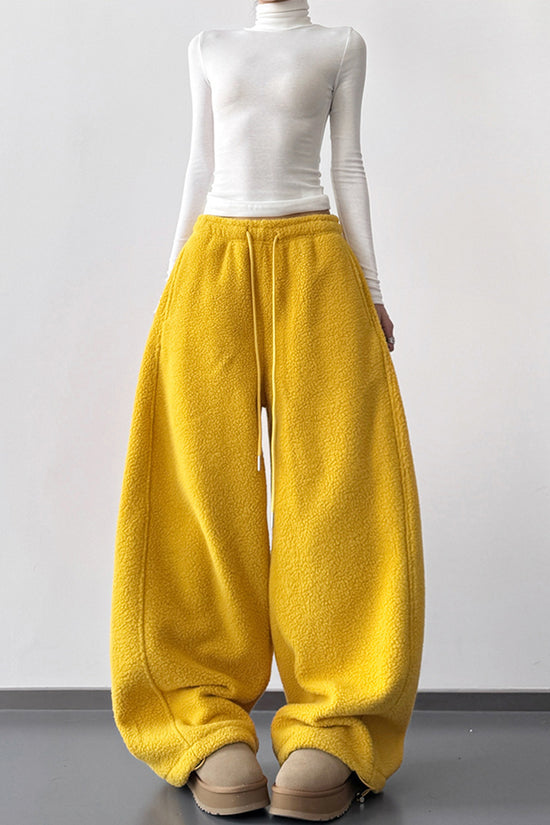 Oversized Drawstring Casual Pants