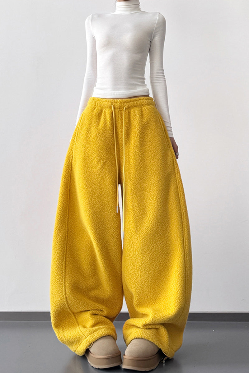 Oversized Drawstring Casual Pants