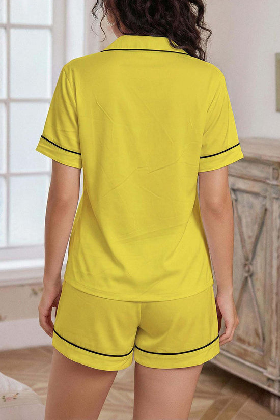 Heart Accent Short Sleeve Pajama Set