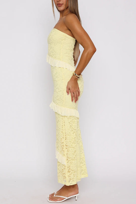 Strapless Layered Bodycon Casual Dress