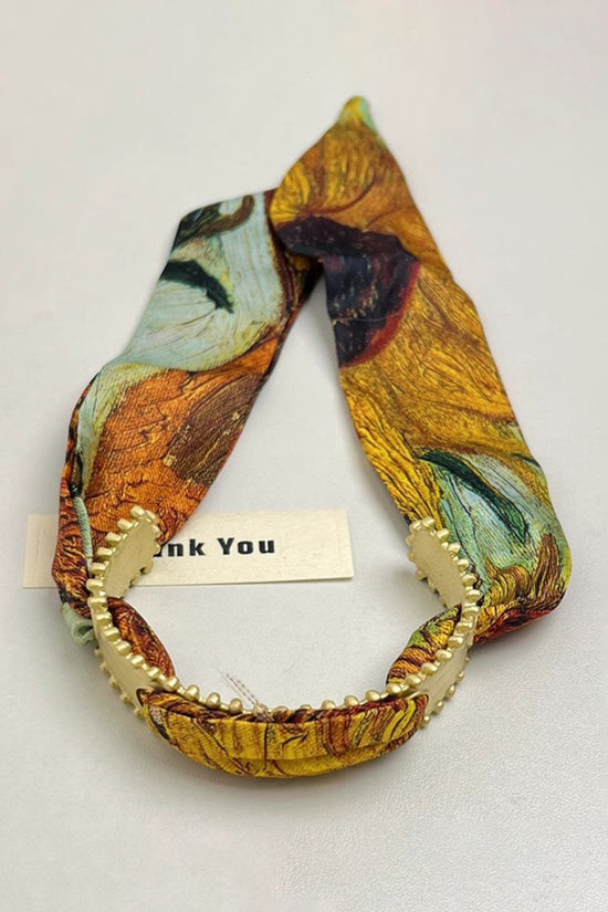 Patterned Scarf Inspired Wide Cuff Bracelet