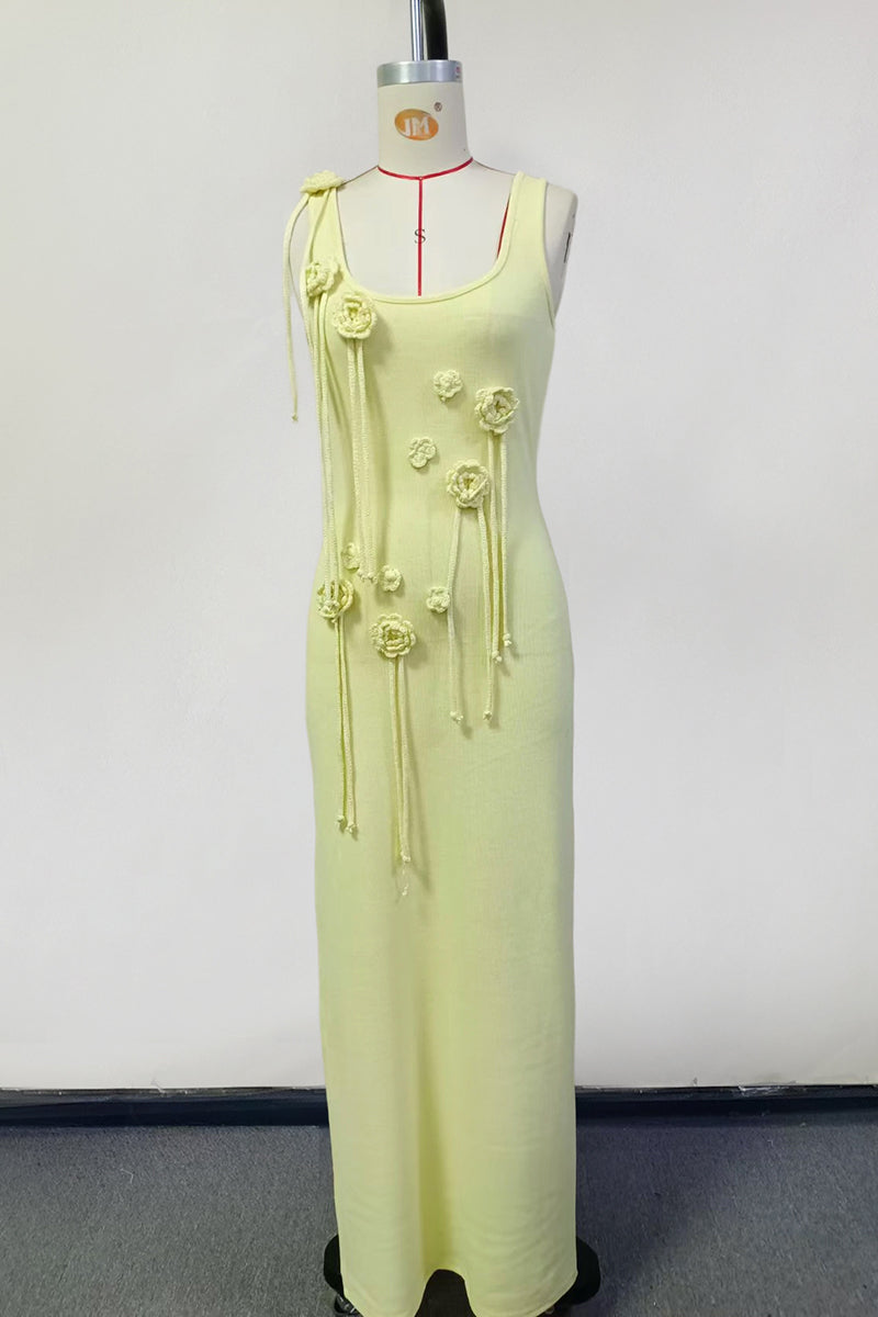 Floral Sleeveless Bodycon Dress