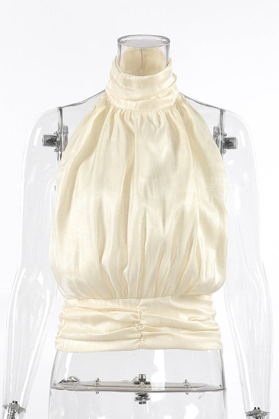 Chic High Neck Sleeveless Top