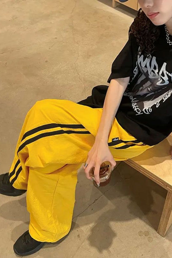 Striped Loose Fit Casual Pants