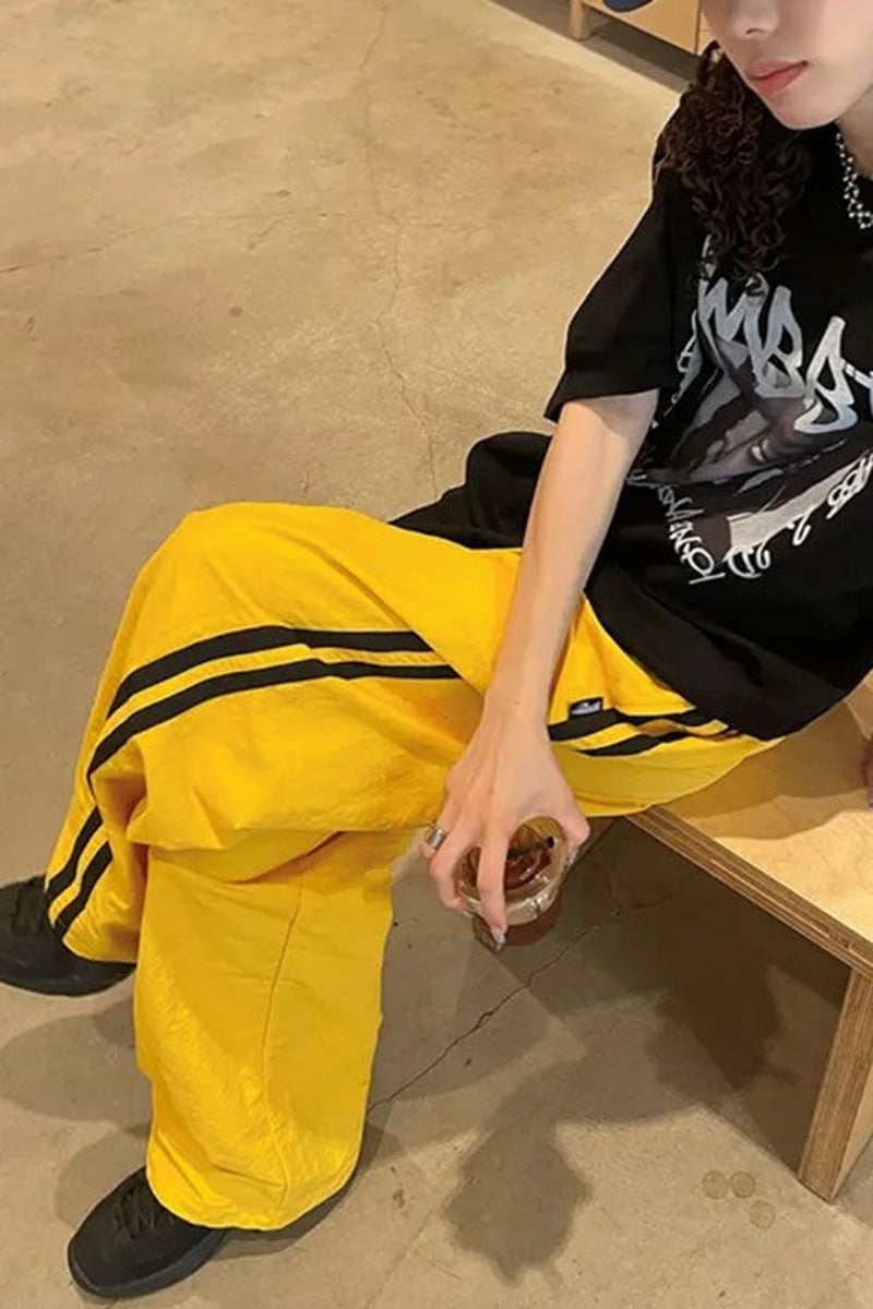 Striped Loose Fit Casual Pants
