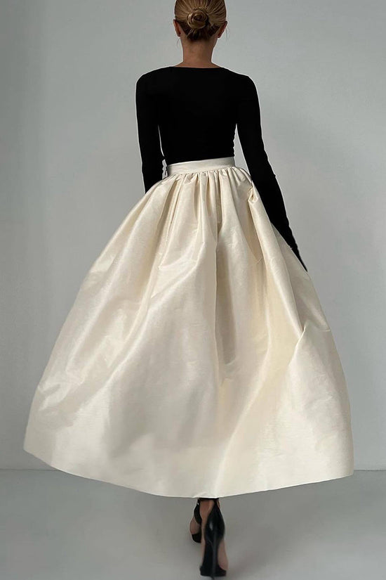 Belted Elegant Midi Skirt