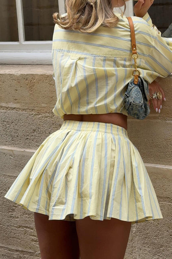 Striped Casual Two-Piece Set