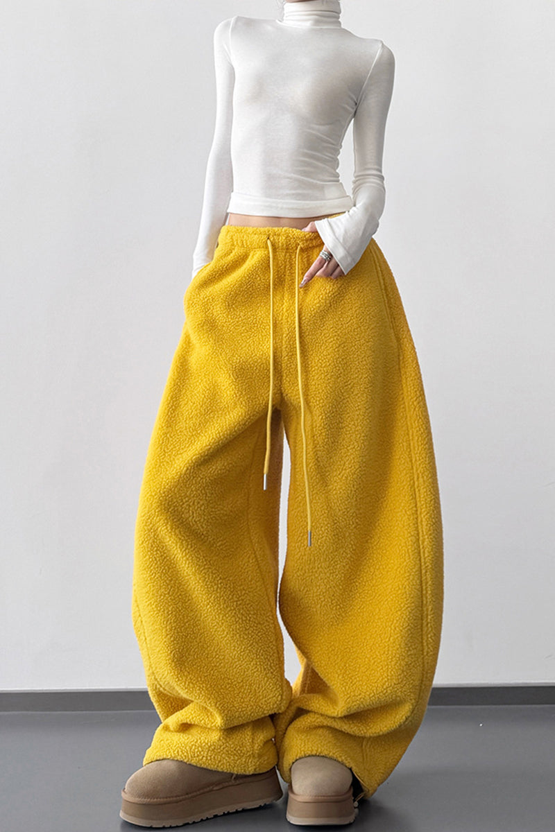 Oversized Drawstring Casual Pants