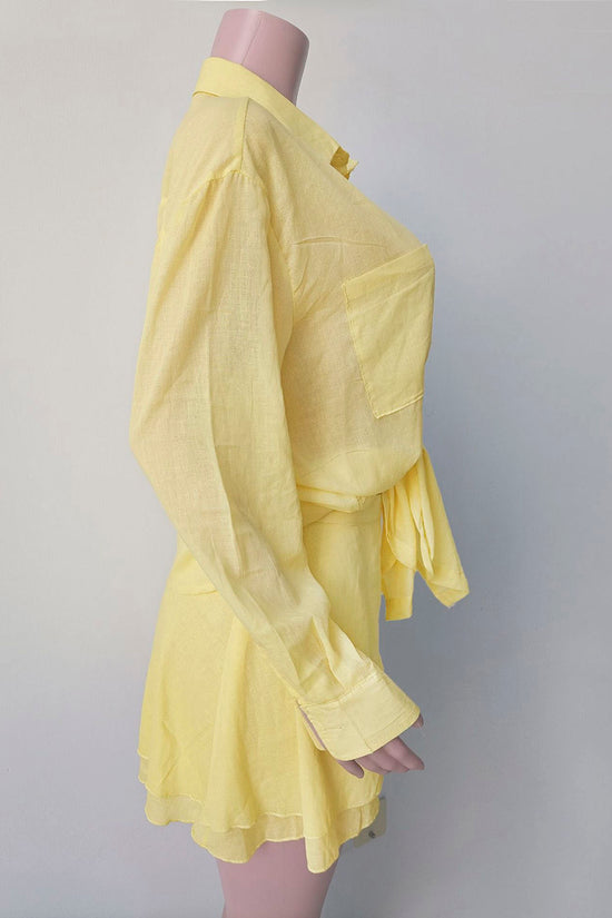 Breezy Tie-Front Skirt Set