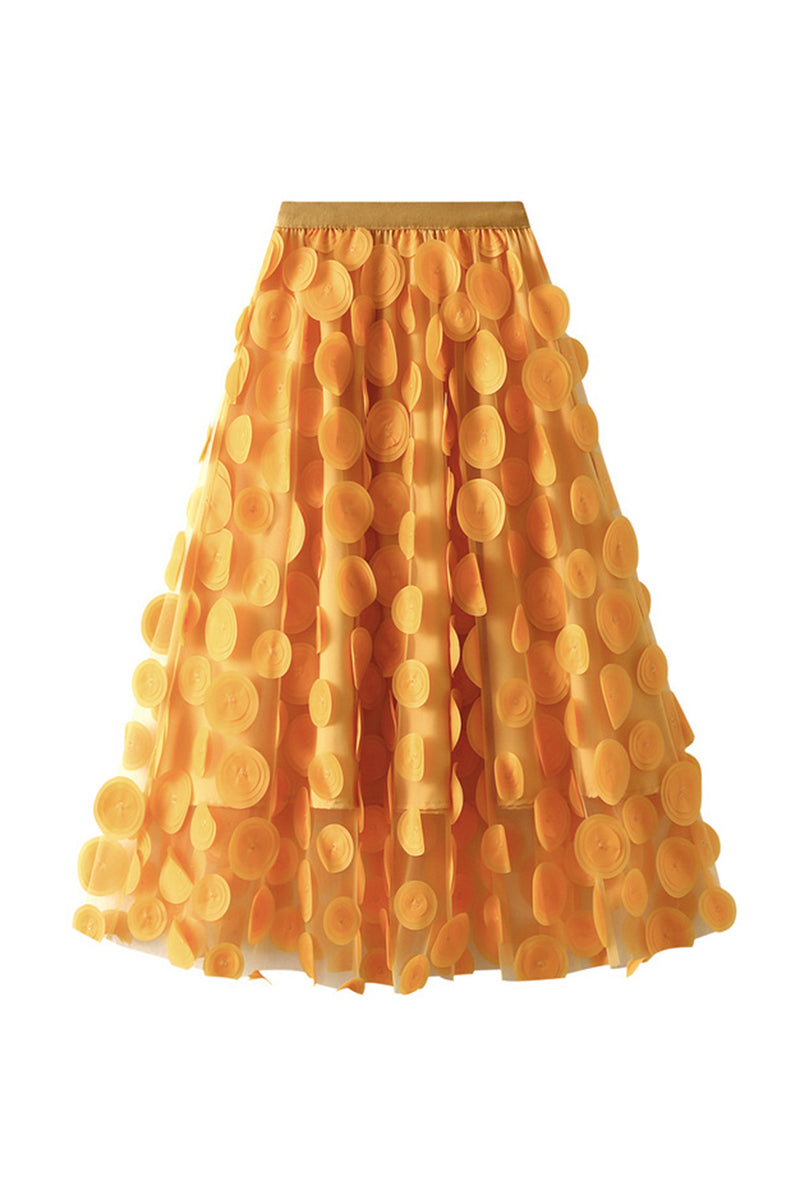 Polka Dot Circle Midi Skirt