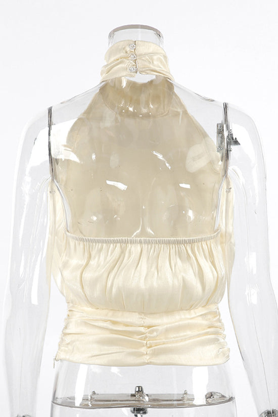 Chic High Neck Sleeveless Top