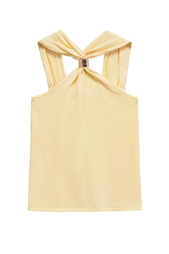 Twist Neck Sleeveless Tank Top