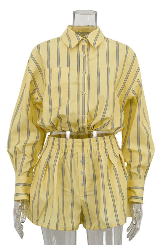 Striped Casual Two-Piece Set