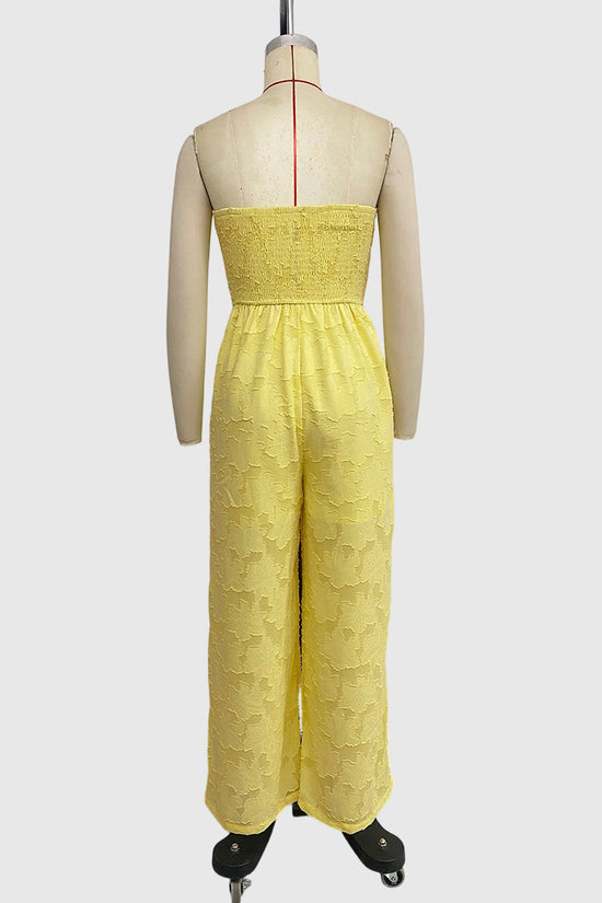 Strapless Floral Print Jumpsuit