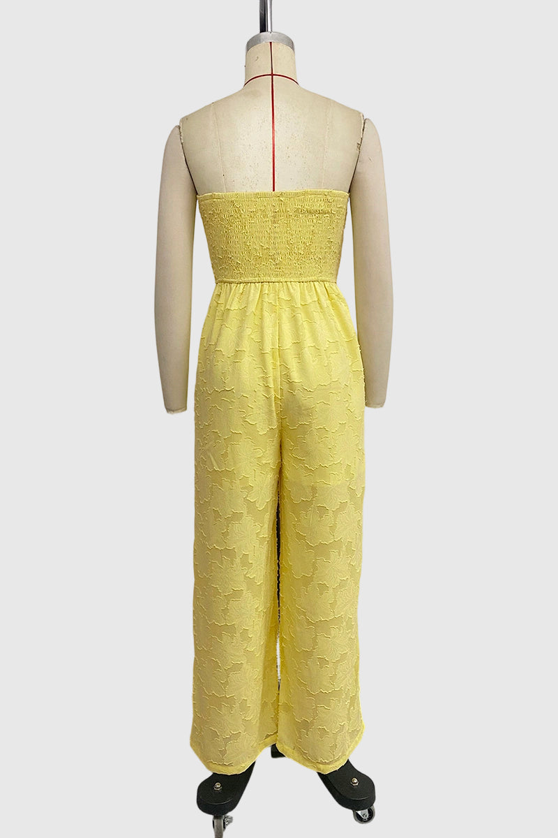 Strapless Floral Print Jumpsuit