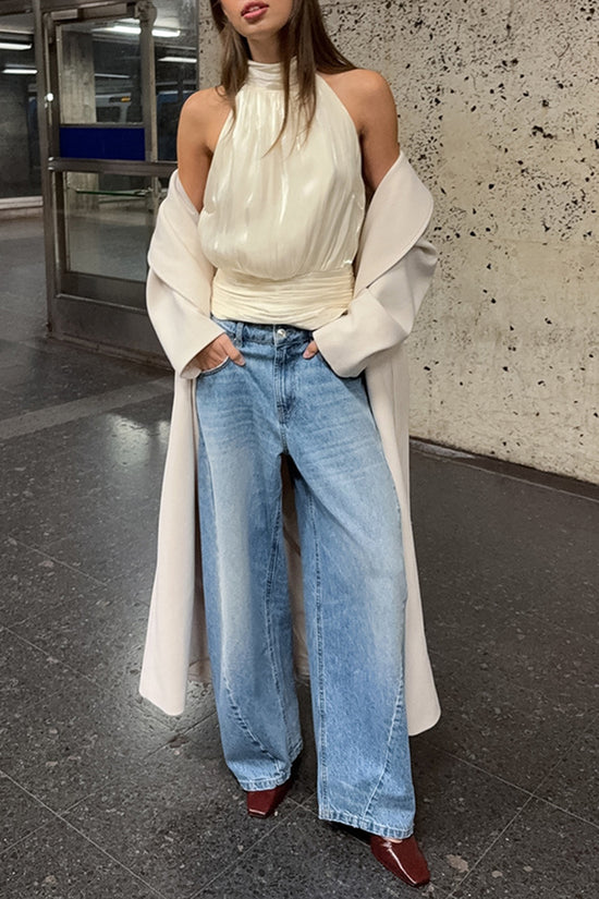 Chic High Neck Sleeveless Top