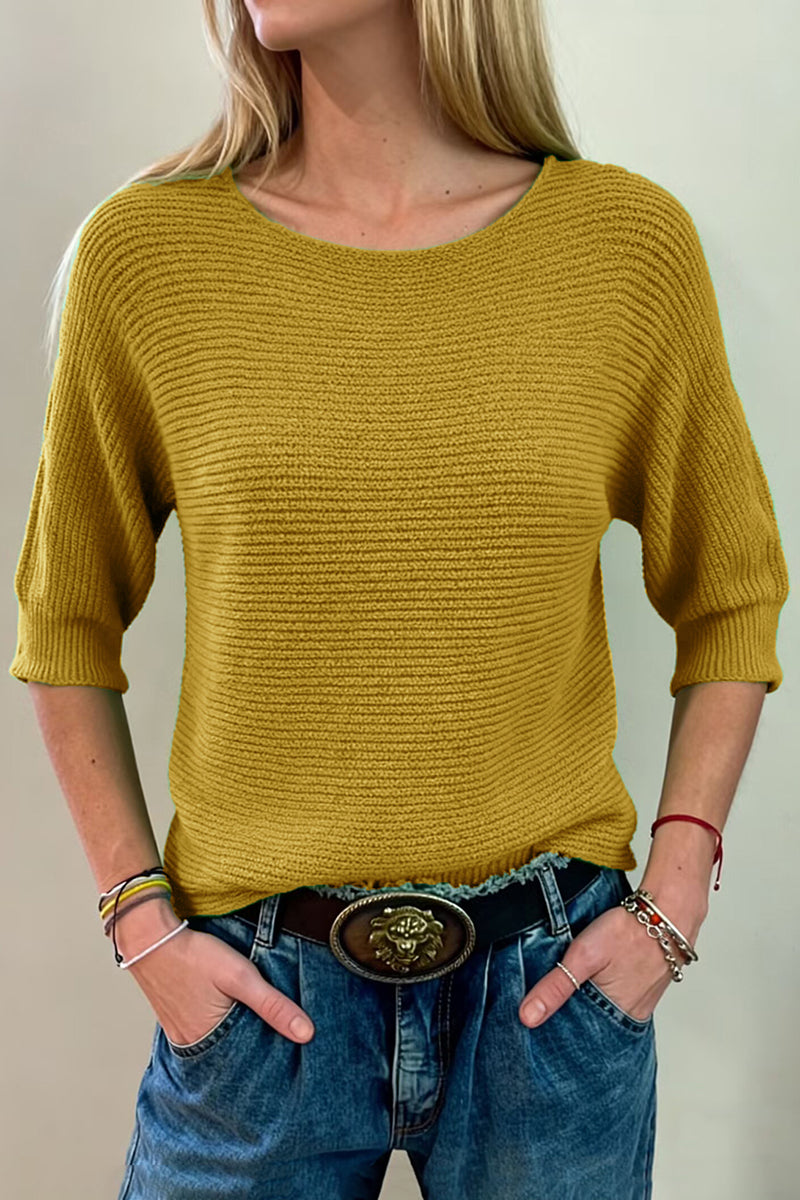 Casual Chic 3/4 Sleeve Sweater