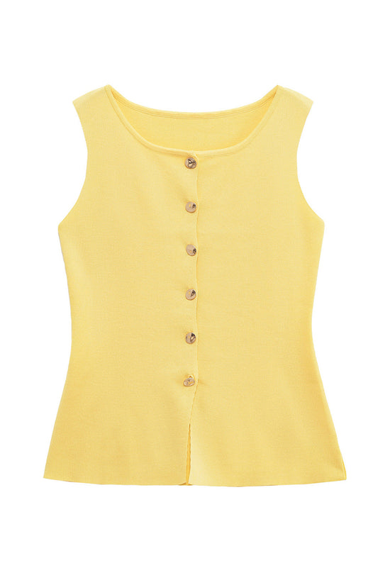 Button-Up Sleeveless Vest