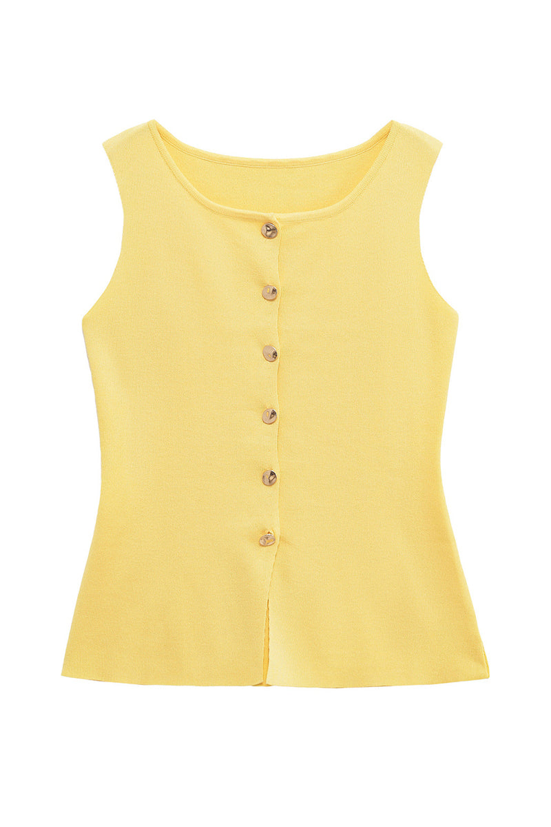 Button-Up Sleeveless Vest
