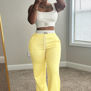 Trendy Activewear Set with Cropped Top