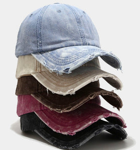 Distressed Casual Baseball Cap