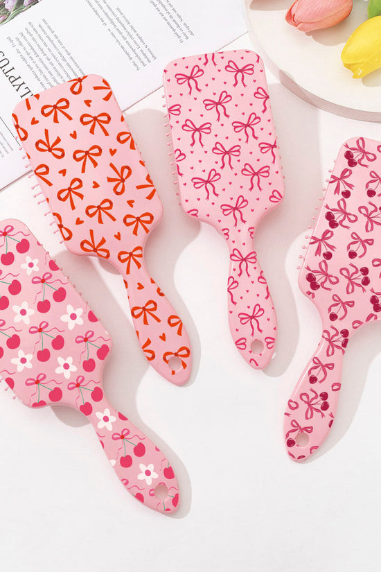 Cherry Pattern Paddle Hairbrush