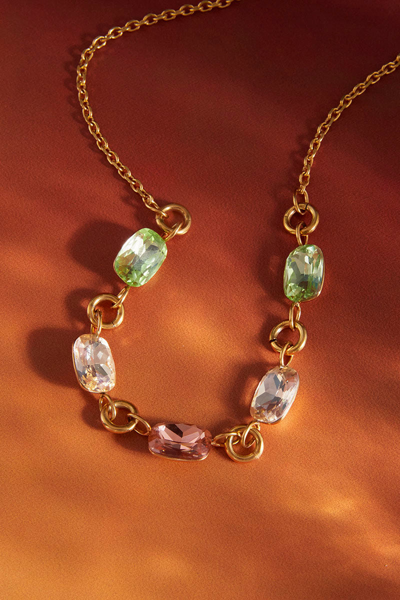 Elegant Gemstone Chain Necklace