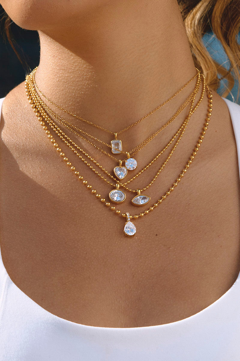 Heart Pendant Necklace with Extender Chain