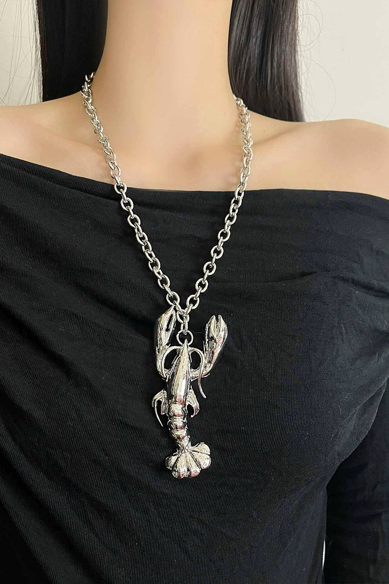 Statement Lobster Pendant Necklace