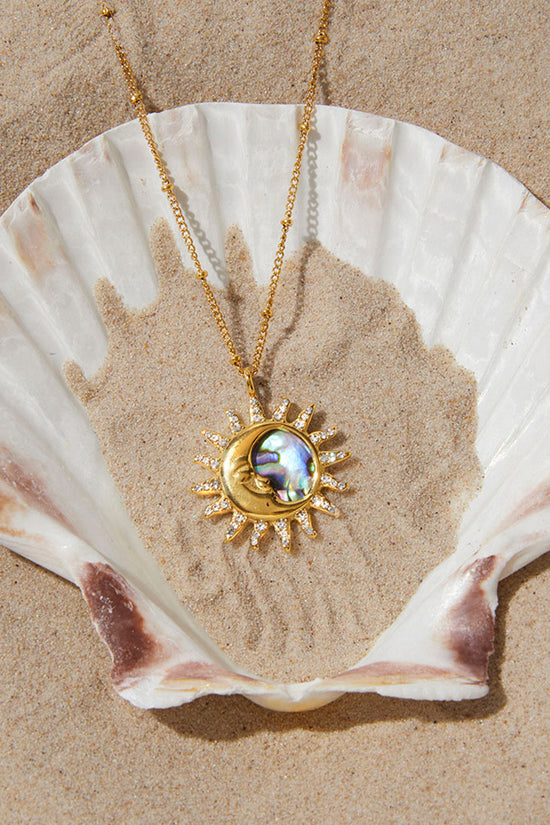 Sun and Moon Pendant Necklace