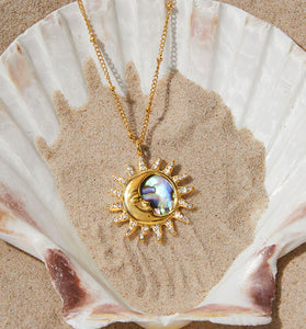 Sun and Moon Pendant Necklace