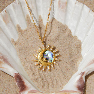 Sun and Moon Pendant Necklace