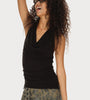 Draped Halter Sleeveless Top