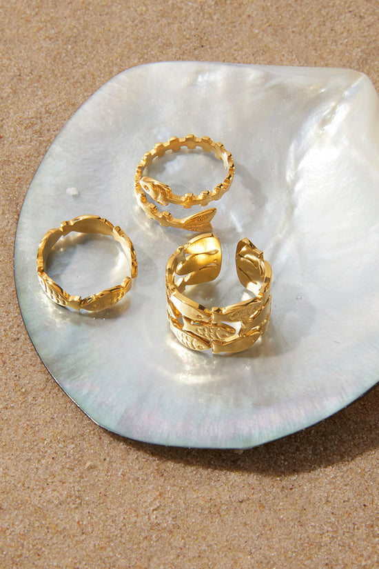 Fish Motif Statement Ring