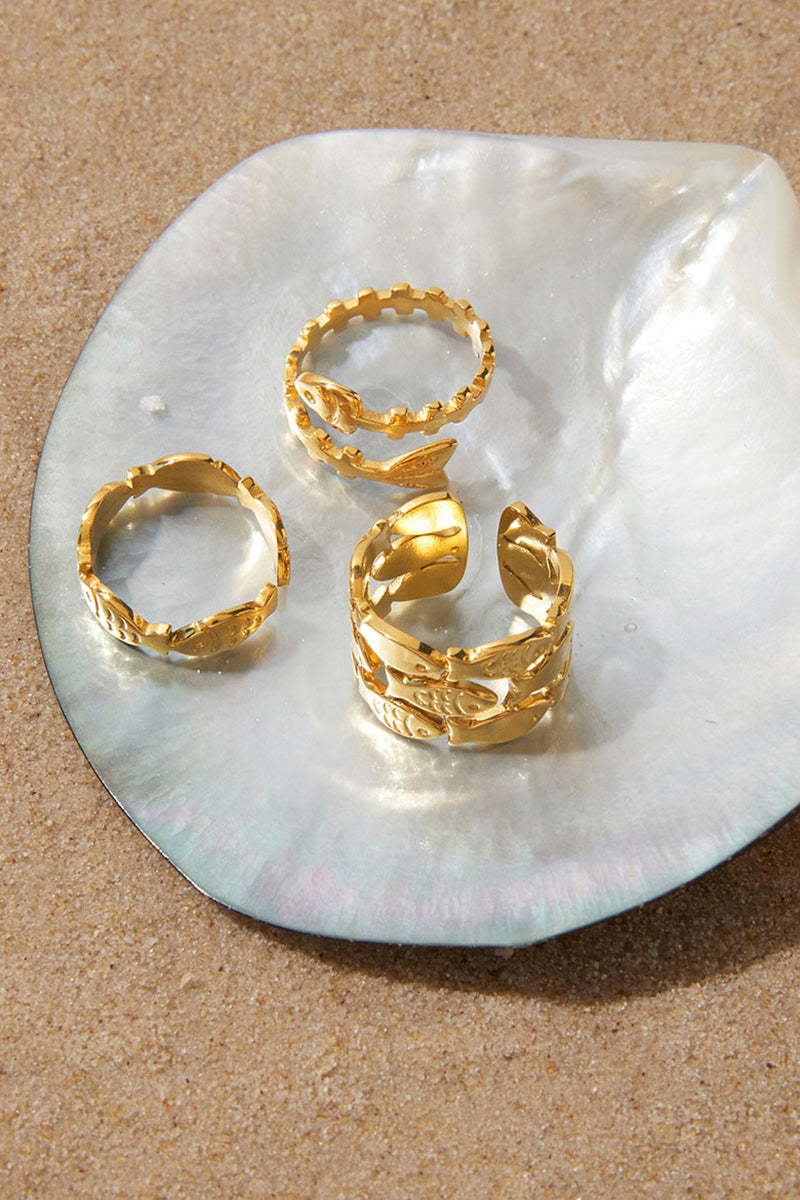 Fish Motif Statement Ring