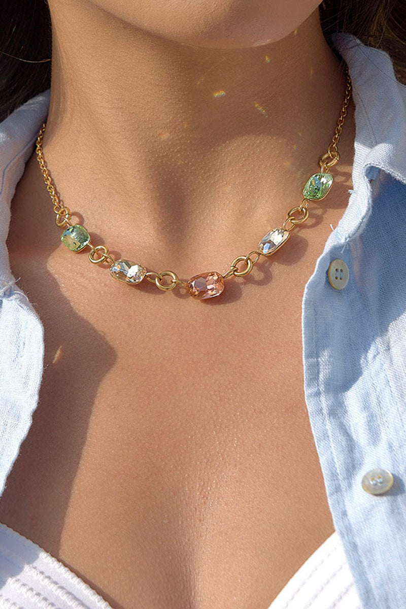 Elegant Gemstone Chain Necklace