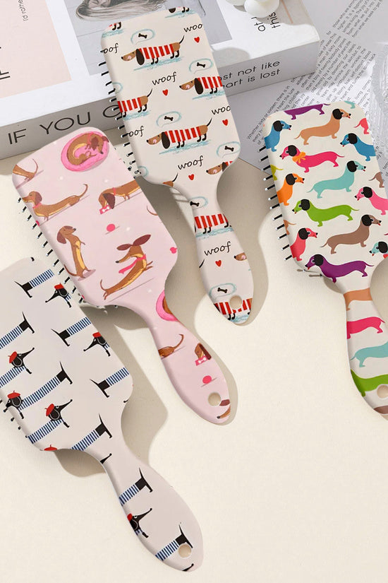 Patterned Hairbrush with Cute Accent