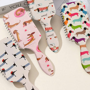 Patterned Hairbrush with Cute Accent
