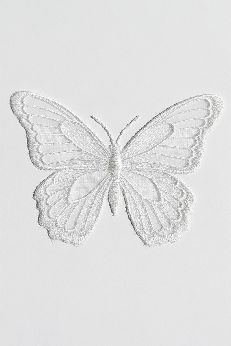 Elegant Butterfly Embroidered T-Shirt