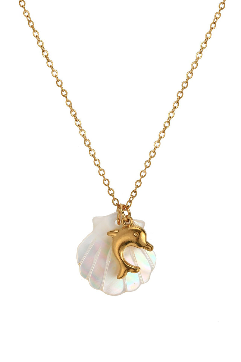 Shell and Starfish Pendant Necklace