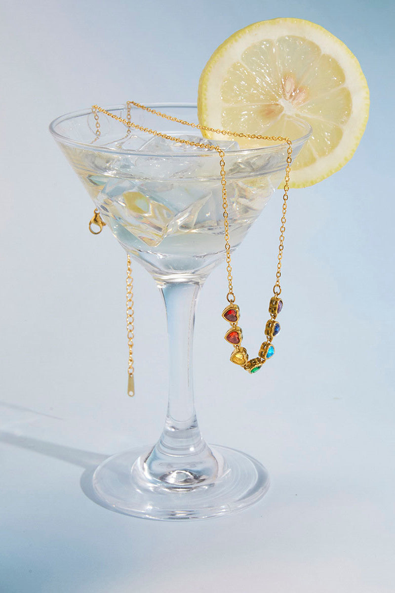 Gemstone Charm Choker Necklace