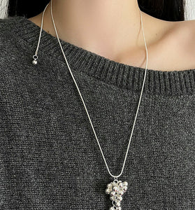 Clustered Pendant Statement Necklace